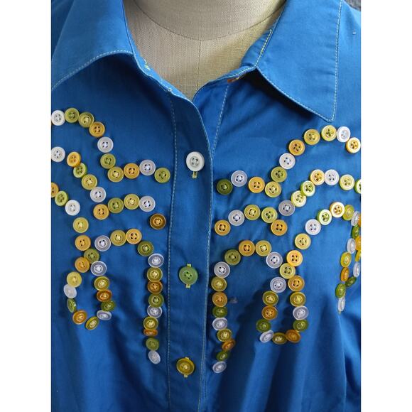 Bob Mackie Wearable Art Blue Womens Size Large - Picture 5 of 6